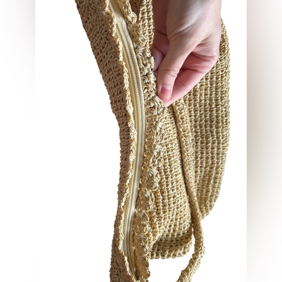 Capelli Straworld Floral Straw Crochet Shoulder Bag Boho Summer Beach Purse - Picture 12 of 16